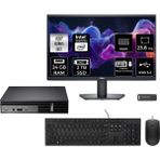 Dell Pro Micro QCM1250 Core Ultra 5 235T Mini PC 24GB RAM 2TB SSD 23.8" FHD FreeDOS + Per4 USB QCM1250BTO106P419 - Yok (Free Dos)
