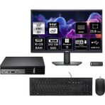 Dell Pro Micro QCM1250 Intel Core Ultra 5 235T 16GB 512GB SSD 23.8" Fhd Monitör W11H Mini Masaüstü Bilgisayar & Per4 USB Bellek QCM1250BTO106P449 - Windows 11 Home