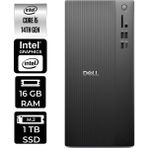 Dell Tower ECT1250 i5 14400 Masaüstü Bilgisayar 16GB RAM 1TB SSD FreeDOS + Per4 USB RPLSR003UP302 - Siyah - Yok