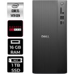 Dell Tower ECT1250 i5 14400 Masaüstü Bilgisayar 16GB RAM 1TB SSD FreeDOS + Per4 USB RPLSR003UP362 - Siyah - Yok