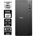 Dell Tower ECT1250 i7 14700 Masaüstü Bilgisayar 64GB RAM 512GB SSD FreeDOS + Per4 USB RPLSR007UP313 - Siyah - Yok