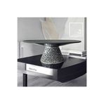 Della 77-2 Alüminyum Döküm Dekoratif Kase, 31×12 cm İkramlık Tabak, Yeni Ev Ofis Hediyelik Obje Gümüş Gri