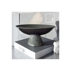 Della 77-3 Alüminyum Döküm Dekoratif Kase, 26×11,5 cm İkramlık Tabak, Yeni Ev Ofis Hediyesi Gümüş Gri