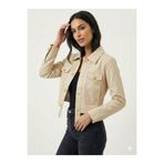 della moor Kadın Kısa Slim Fit Suni Deri Ceket