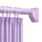 Delmeden Perde Çubuğu 40-490 cm, Ayarlanabilir Gergi Çubuğu, Paslanmaz Çelik Duş Perdesi Çubuğu, Banyo, Pencere, Mutfak, Dolap için Genişletilebilir Kelepçe Çubuğu (Mor, 210-300 cm)