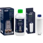 DeLonghi 500ML Kireç Çözücü Solüsyon ve Su Filtresi Seti Plastik Malzemeden Üretilmiş Kahve Makinesi Aksesuarı
