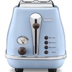 Delonghi CTOV2103.AZ Icona Vintage 900 W 6 Programlı 2 Dilim Hazneli Ekmek Kızartma Makinesi Mavi