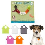 DELORIGIN 40 x evcil hayvan kimlik etiketi kolye ucu 5 renk şeffaf evcil hayvan tasması kolye ucu akrilik boş köpek künyesi delikli hafif isim etiketleri, köpekler, kediler, tavşanlar için, Akrilik