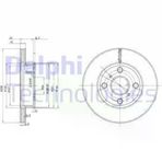 DELPHI BG2424 FREN DİSKİ ÖN Corolla Uyumlu AE92 88-92 KARBÜRATÖRLÜ HAVA