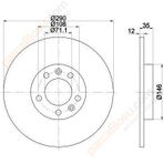 Delphi BG3836 Oto Arka Fren Diski