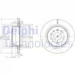 Delphi BG4043 Arka Havalı Fren Diski