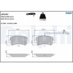 Delphi Fren Balatası Arka (128MM) Movano B Master Iv 10-