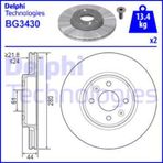 DELPHI ON FREN DISK (2 ADT) KANGOO MEGANE2 CLIO LAGUNA CAPTUR