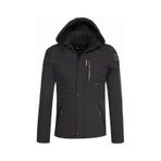 Delpino Su Ve Rüzgar Geçirmez Kürklü Softshell Erkek Mont-Siyah