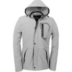 Delpino Su ve Rüzgar Geçirmez Kürklü Softshell Erkek Mont Taş Renk Standart-Fit Kesim - 2XL