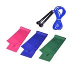 Delta 150 x 15 cm 3 'lü Pilates Bandı Lastiği Atlama İpi 4'lü Set