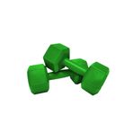 Delta 2.5 kg x 2 Adet Köşeli Plastik Yeşil Dambıl