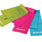 Delta 3 'lü Pilates Bandı Egzersiz Direnç Lastiği,Yeşil - Fuşya - Turkuaz,90 x 7,5 Cm