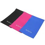 Delta 3'lü Fuşya-Mavi-Siyah 120x15 cm Pilates Bandı Egzersiz Direnç Lastiği