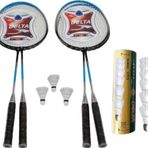 Delta 4 Adet Badminton Raketi + Cantasi + 9 Adet Orta Hiz Sevenler Icin Badminton Topu Seti