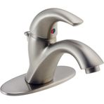 Delta 583LF-Sswf C-Spouts Single Handle Centerset Lavatory musluk, paslanmaz by Delta musluk