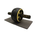 Delta- Ab Wheel Egzersiz Fitness Tekerleği Karın Kası Ab Slider Kondisyon Spor Aleti-Siyah-Sarı