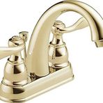 Delta B2596LF-PB Parlak Pirinç Faucet Windemere Centerset Banyo Bataryası