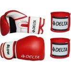 Delta Blow Dura-Strong Kırmızı Boks Eldiveni ve Bandaj Seti, PU Malzeme ile Uzun Ömürlü Konfor - 12