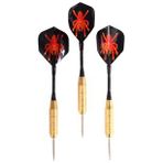 Delta Dart Oku (3’lü Set) - Çelik Uç + Pirinç Gövde + Renkli Kanat - Dart Oku Seti, 20 GR