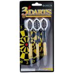 Delta Dart Oku (3’lü Set) - Çelik Uç + Pirinç Gövde + Renkli Kanat - Dart Oku Seti, 22 GR