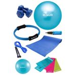 Delta Delta PTS 55 cm Pilates Topu Çemberi 4 mm Minder 2 kg Dambıl Seti STQ-2D-PTS15