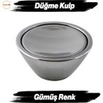 Delta Düğme Krom Mobilya Mutfak Dolap Dolabı Çekmece Kulpu Kulbu Plastik Gümüş Tek Vidalı Kulp