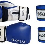 Delta Eldbattlemavi10 Battle Dura Strong Mavi Beyaz Boks Eldiveni