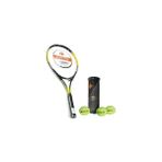 Delta Fallo 27 İnç L2 Grip Yetişkin Tenis Raket Seti 220 gr Sarı - Siyah Renkli Çanta ve 3 Top - 27 inç
