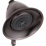 Delta Faucet 3-Sprey Duş Başlığı, Yüksek Basınçlı Duş Başlığı Yağ Ovuşturdu Bronz, Masaj Duş Başlığı, Yüksek Akışlı Duş Başlığı, Venedik Bronz RP34355RB