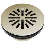 Delta Faucet 4 İnç Yuvarlak Duş Yer Sifonu Cilalı Nikel, Duş Tahliye Kiti, Krom Duş Drenajı, Krom Duş Drenajı, Parlak Nikel DT051411-PN