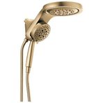 Delta Faucet HydroRain 5-Spray H2Okinetic Çift Duş Başlığı, El Spreyi ile Altın Duş Başlığı, Hortumlu Altın Duş Başlığı, El Duş Başlıkları, 2.5 GPM Akış Hızı, Lumicoat Şampanya Bronz 58680-CZ-PR25