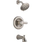 Delta Faucet Lahara 14 Serisi Duş ve Küvet Seti, 5 Fonksiyonlu Touch-Clean Duş Başlıklı, Paslanmaz T14438-SS (Valf Dahil Değil)