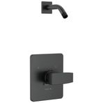 Delta Faucet Modern Tek Kolu Mat Siyah Duş Bataryası Seti, Mat Siyah Duş Trim Kiti, Duş Armatürleri, Duş Kolu, Mat Siyah T14267-BLLHD-PP (Duşakabin ve Valf Dahil Değildir)