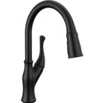 Delta Faucet Ophelia Mat Siyah Mutfak Bataryası Siyah, Aşağı Çekmeli Püskürtücülü Mutfak Bataryaları, Evye Bataryası, Mutfak Lavabo Bataryası, Manyetik Yerleştirme Püskürtme Kafası, Mat Siyah