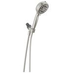 Delta Faucet ProClean Fırçalı Nikel Duş Başlığı, Elde Taşınabilir, Yüksek Basınçlı Püskürtmeli Duş Başlığı, El Duş Başlığı, 6 Püskürtme Ayarı, SpotShield Fırçalanmış Nikel 75740SN