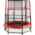 Delta Fileli Korumalı 140 Cm Çocuk Trampolini 55 İnç Trambolin - Kırmızı