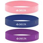Delta Latex 3'lü Aerobik Pilates Direnç Egzersiz Bandı Squat Çalışma Lastiği