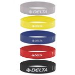 Delta Latex 5 Farkli Direnc Aerobik Pilates Direnc Egzersiz Bandi Squat Lastigi (Uc Kismi Kapali)