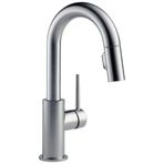 Delta musluk 9959-AR-DST Trinsic Single Handle bar/Prep musluk with manyetik Docking, Arctic paslanmaz by Delta musluk