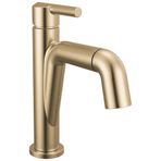 Delta Musluk Nicoli Pull-Down Tek Delikli Banyo Bataryası, Altın Banyo Lavabo Bataryası, Püskürtücülü Banyo Bataryası, Tek Kolu Banyo Bataryası, Şampanya Bronz 15849LF-CZPD