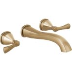 Delta Musluk Stryke Duvara Monte Banyo Bataryası Altın, Duvara Monte Musluk Banyo, Duvar Muslukları Banyo Lavabosu, Altın Banyo Bataryası, Lumicoat Şampanya Bronz T3576LF-CZ-PR-WL (Vana Dahil Değildir
