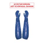 Delta Plus Deltaplus Petro766 Yüksek Kavrama Kimyasal ve Asit Dayanımlı PVS İş Eldiveni 62 cm Uzun Koruma