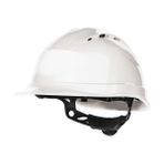 Delta Plus Quartz UP IV Beyaz Havalandırmalı Baret | EN 397 | Rotor Ayarlı | 8 Nokta Tekstil İçlik | PP Koruyucu İş Güvenliği Bareti | 53-63 cm (Baret)