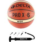 Delta Pro X Deluxe Kauçuk 6 Numara Basketbol Topu Turuncu - Beyaz Renk ile Üstün Performans